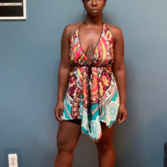 Silk Printed Scarf Top - Picture 2 of 6